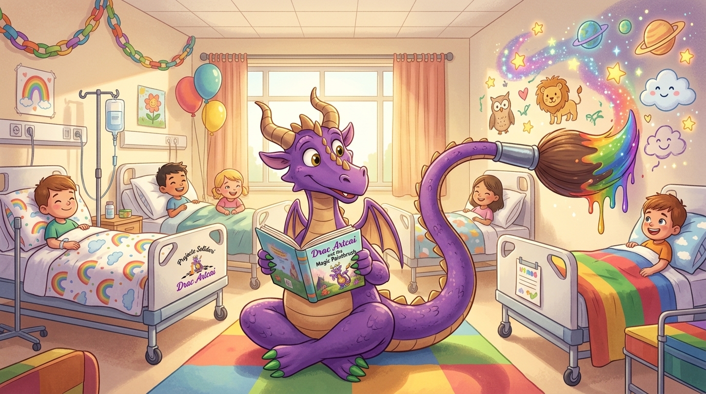 El Drac Artcai explicant contes